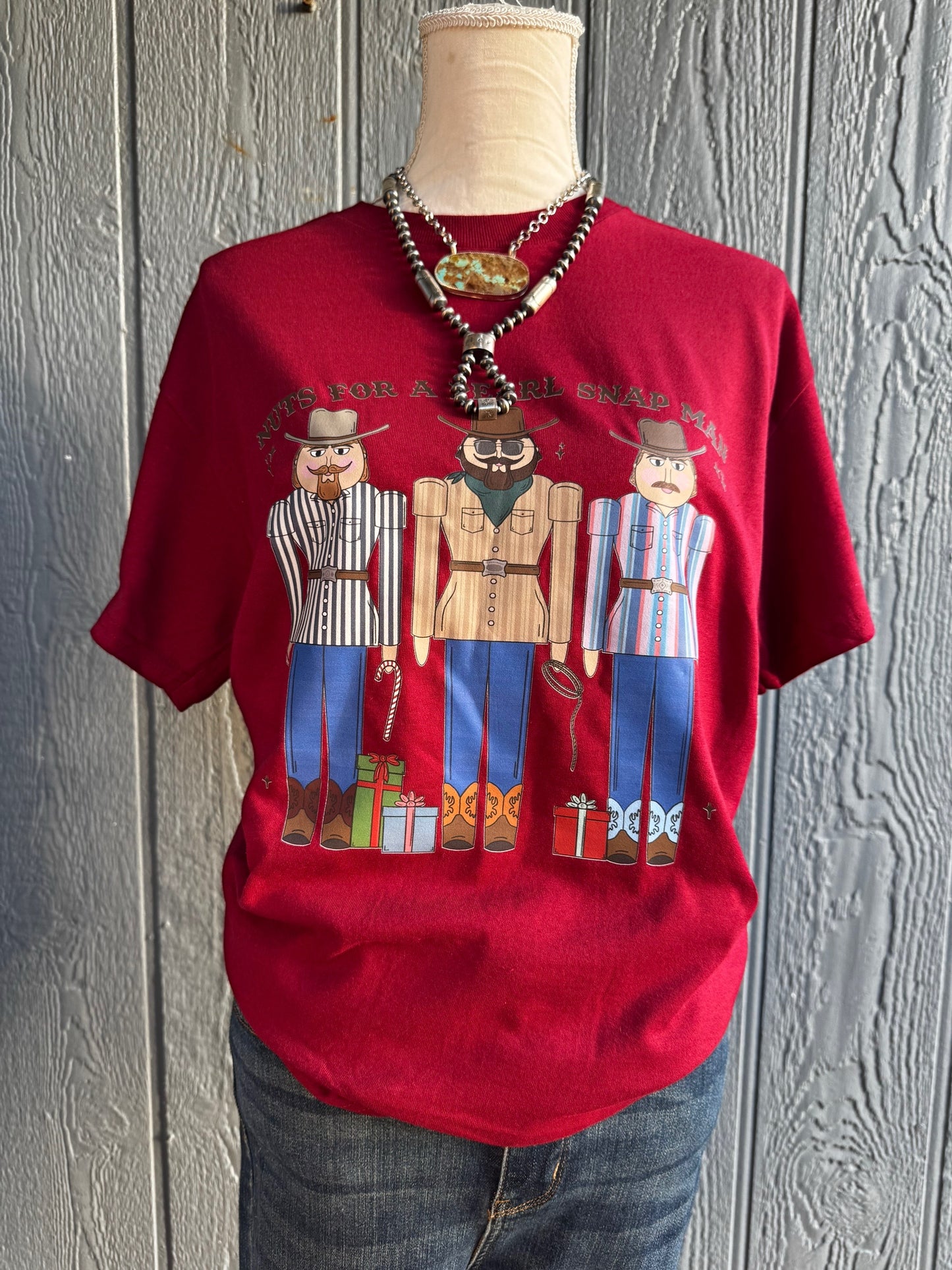 Nutcracker pearl snap man Top