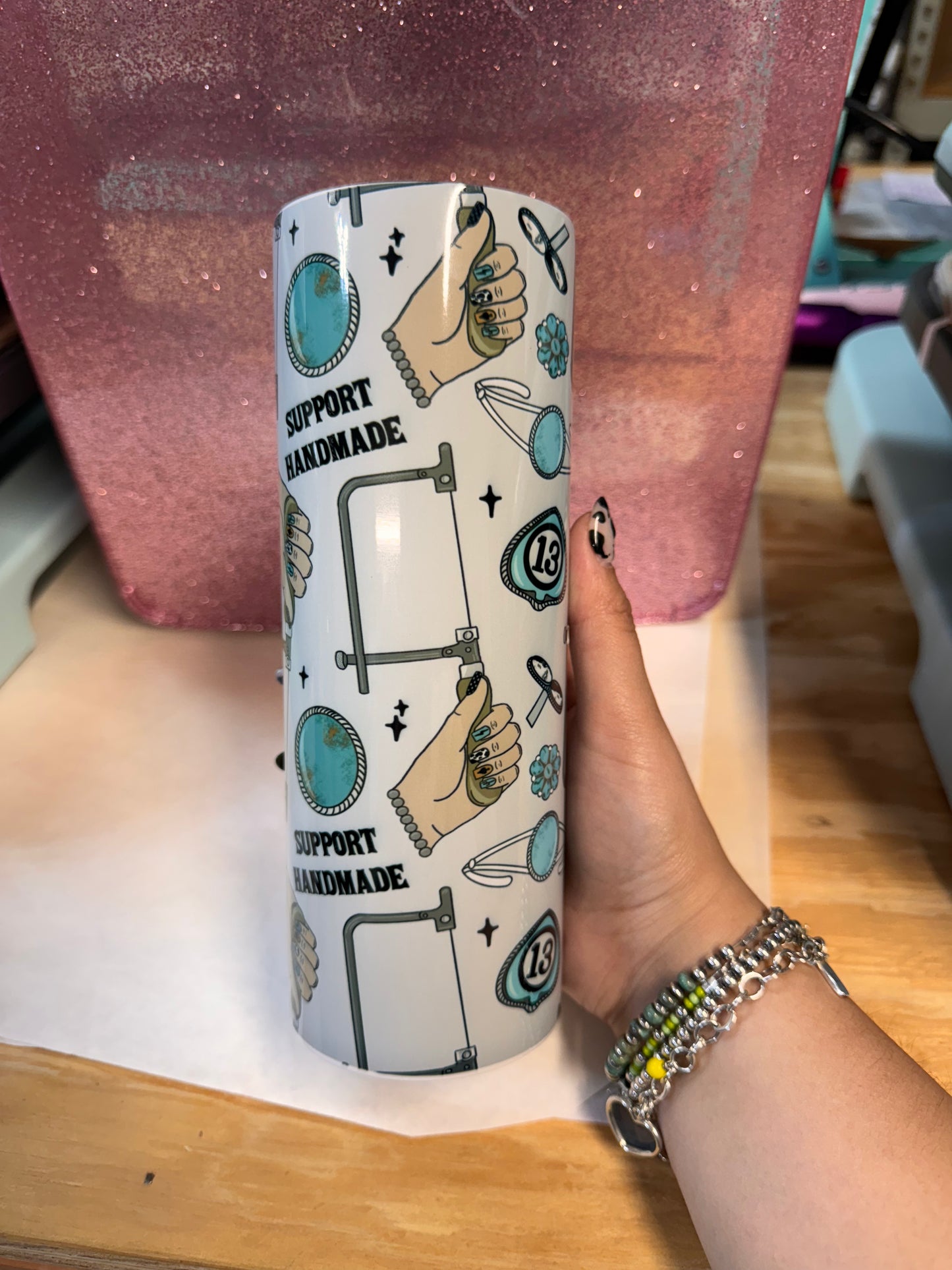 Support handmade tumbler