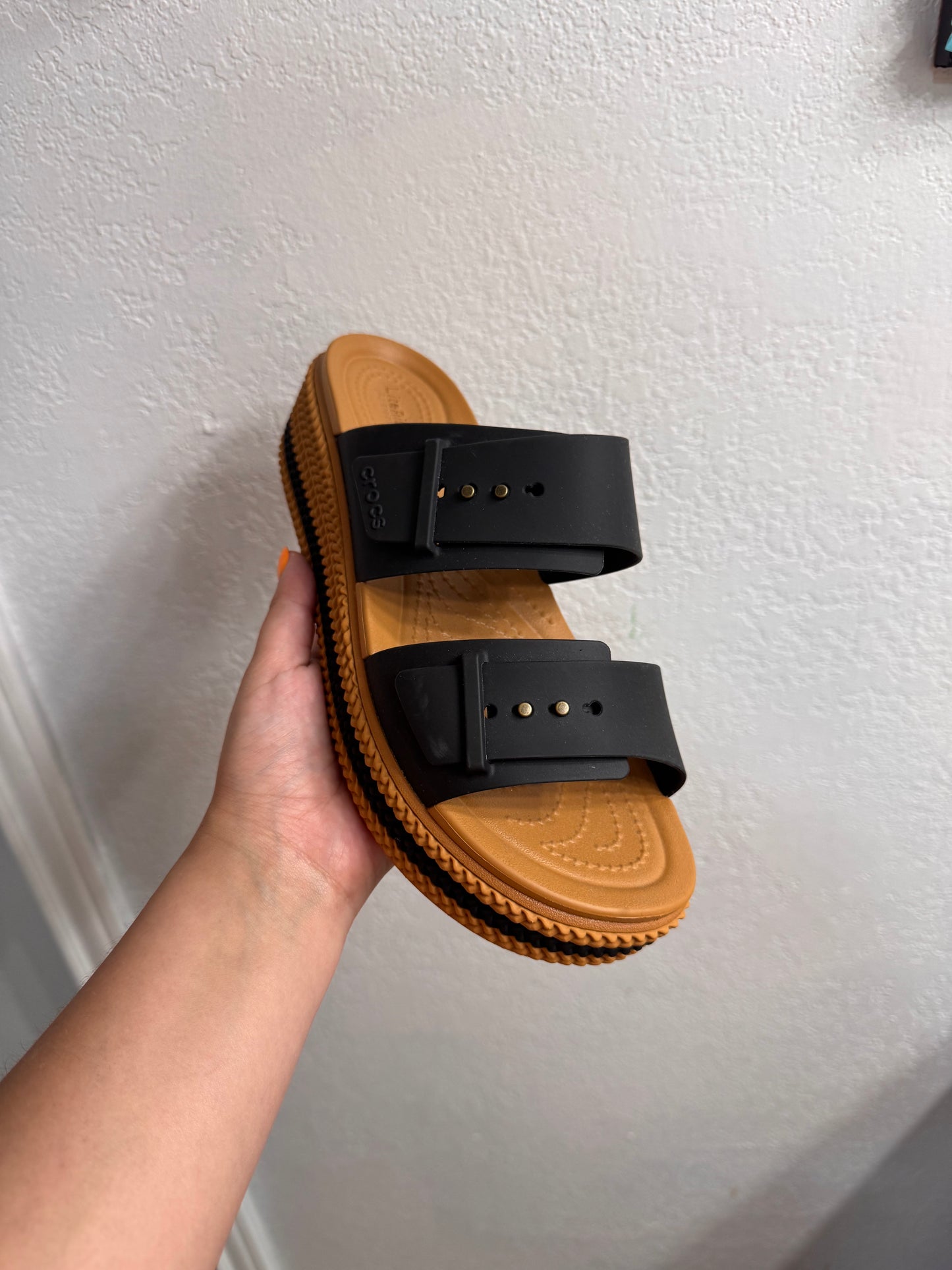 Croc brand wedge sandals size 9