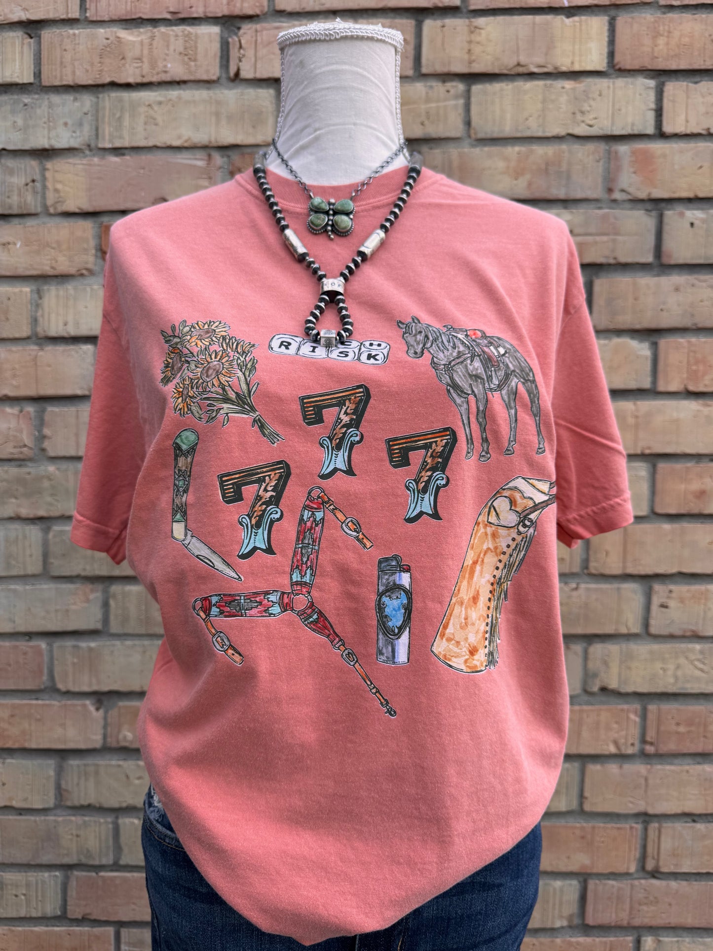 777 risk & luck comfort color Top