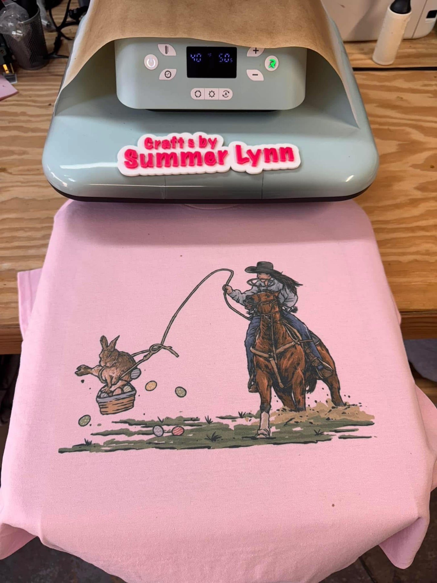Easter roping cowgirl Top