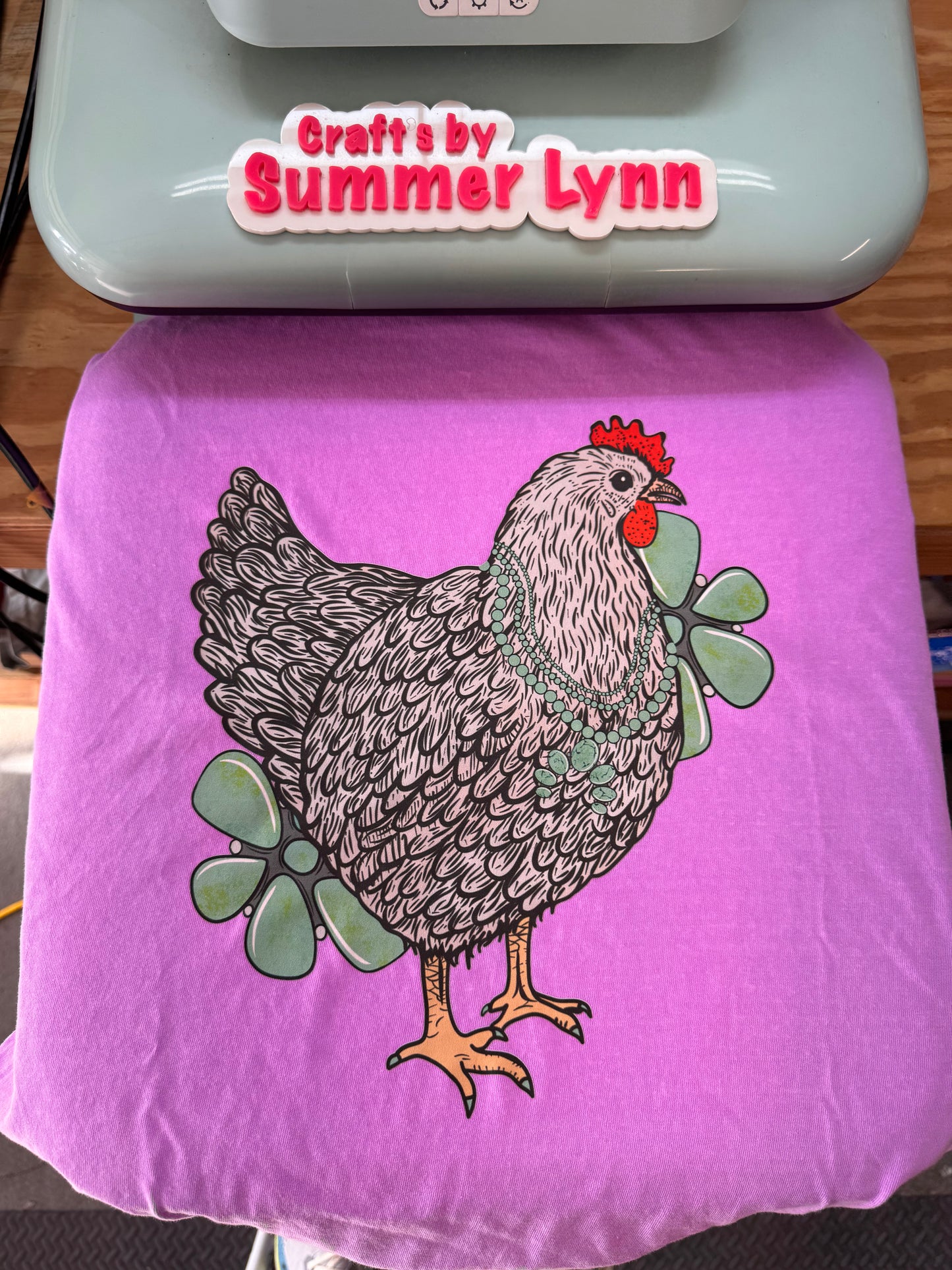 Turquoise hen CC Top