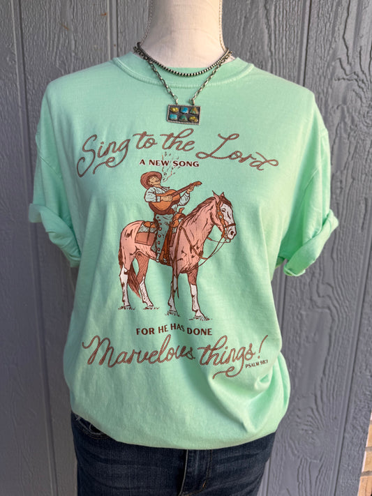 Sing to the lord Comfort colors Tshirt