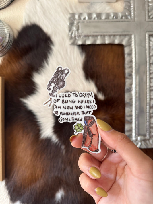 Used to dream of now sticker