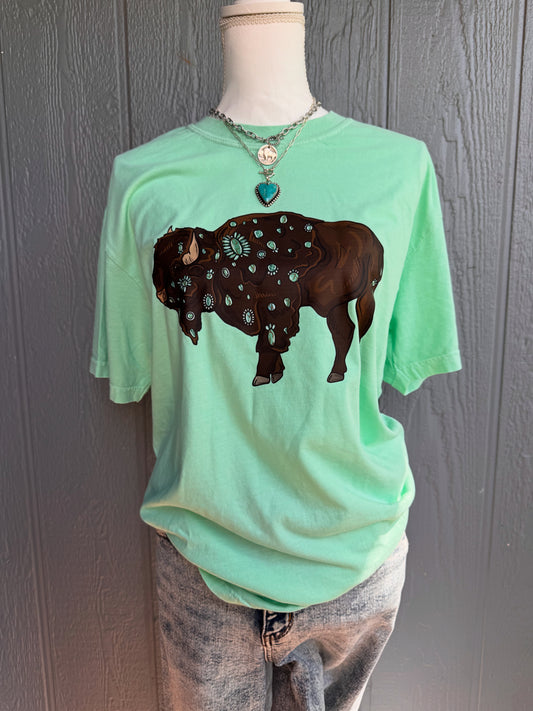 turquoise buffalo CC top