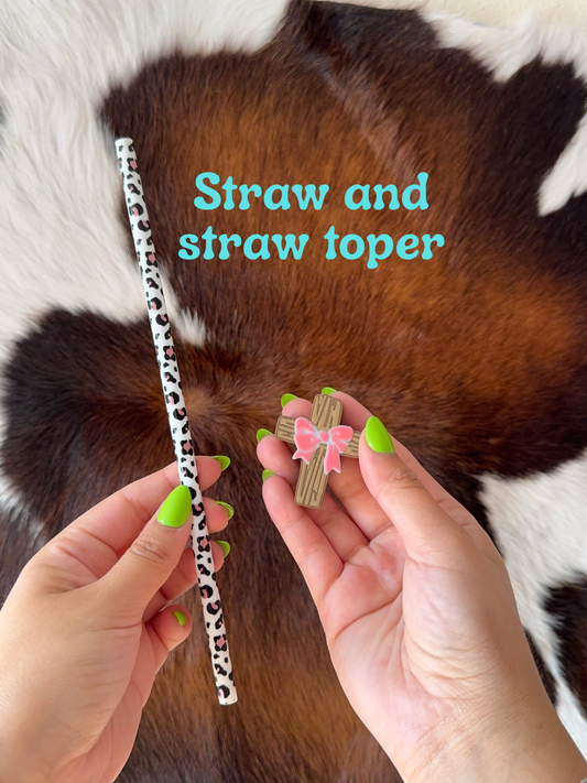 Straw and cross straw topper