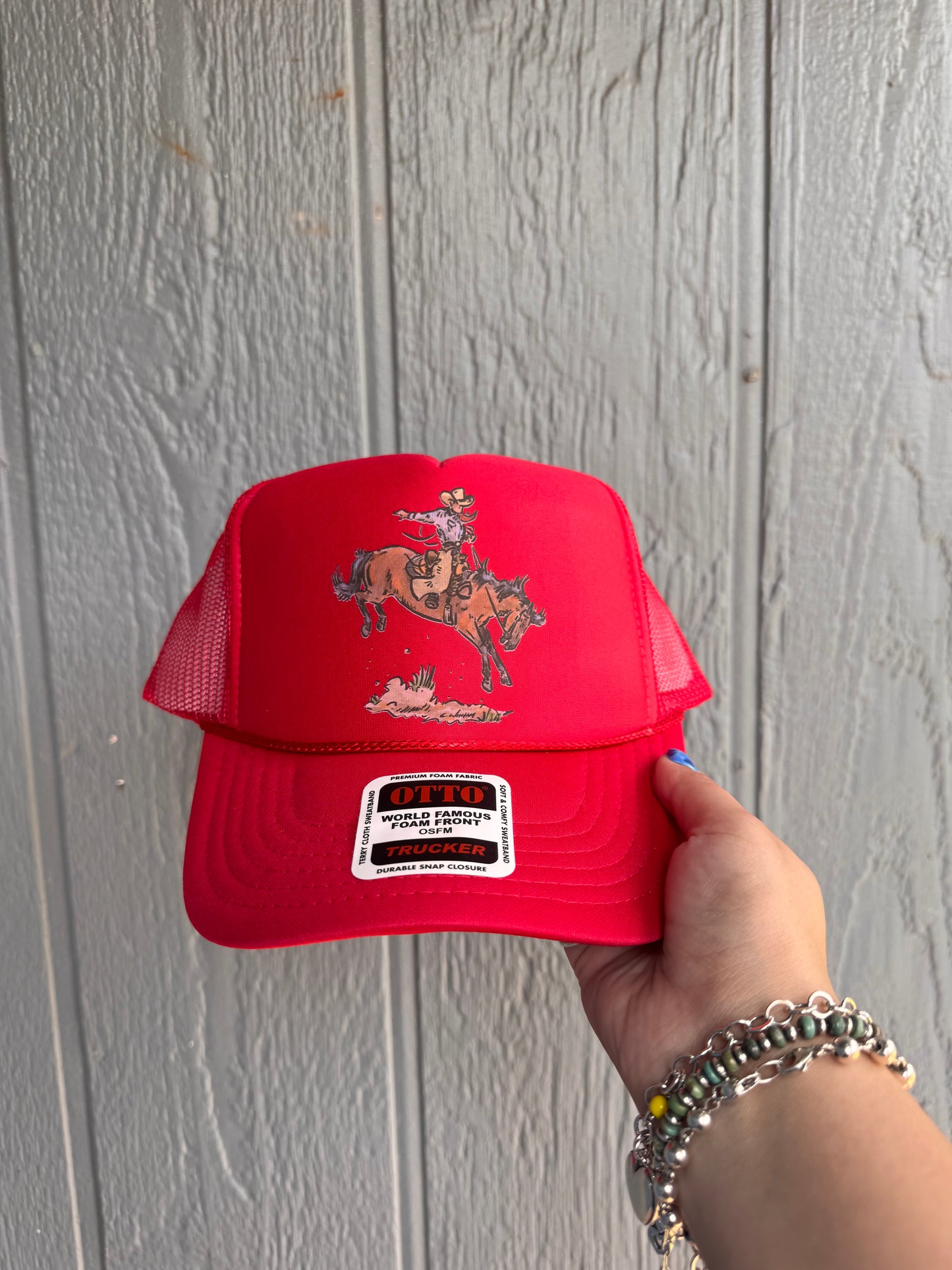 Bronc blaze trucker hat