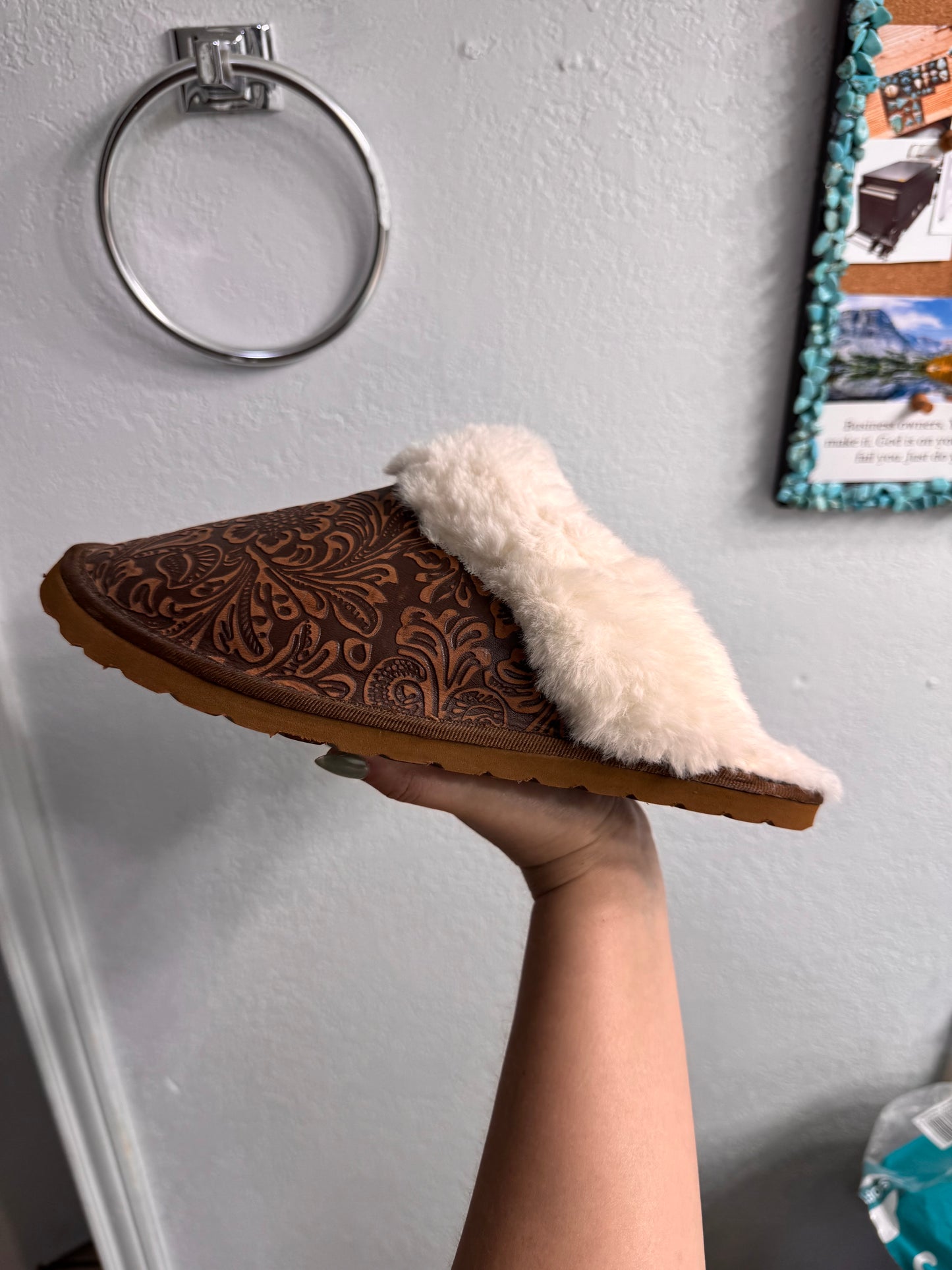 Myra tooled style slippers