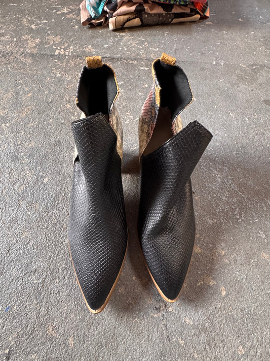 Size 9 snake print booties