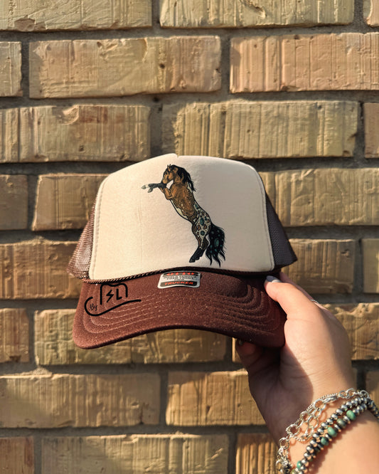 High top trucker hat