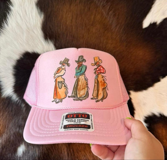 Trio cowboy cool trucker hat