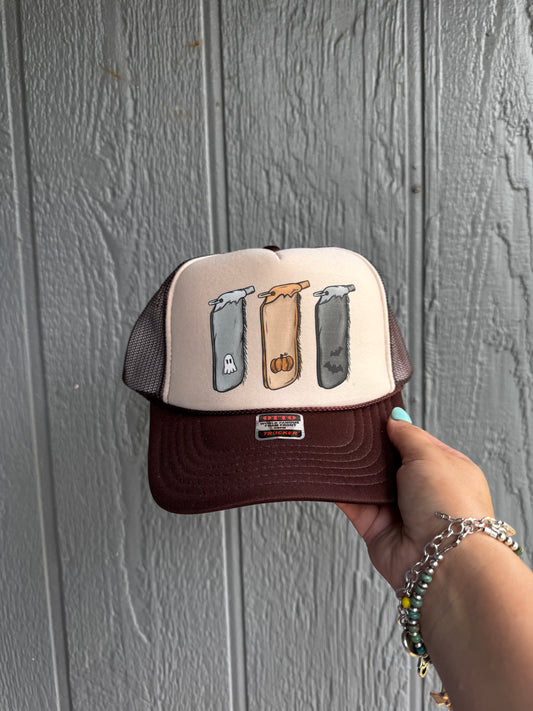 Spooky chaps trucker hat