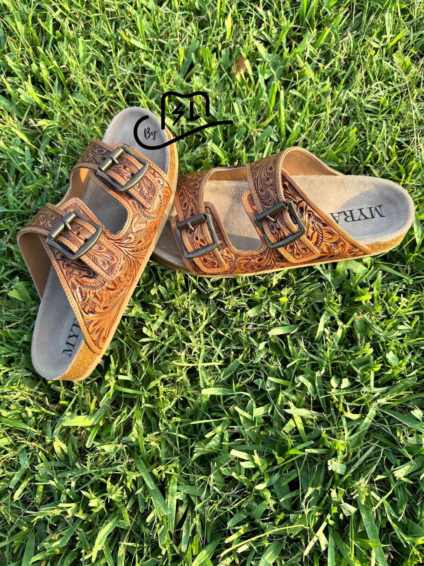 Myra falling feather brown sandals