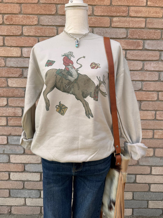 Bucking reindeer