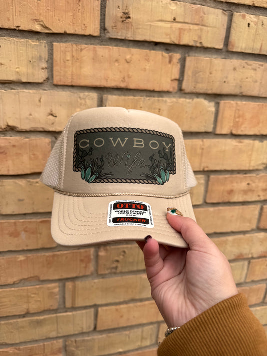 Cowboy wife trucker hat