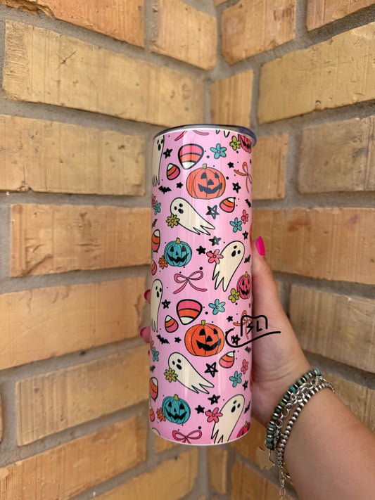 Pink spooky 20oz tumbler