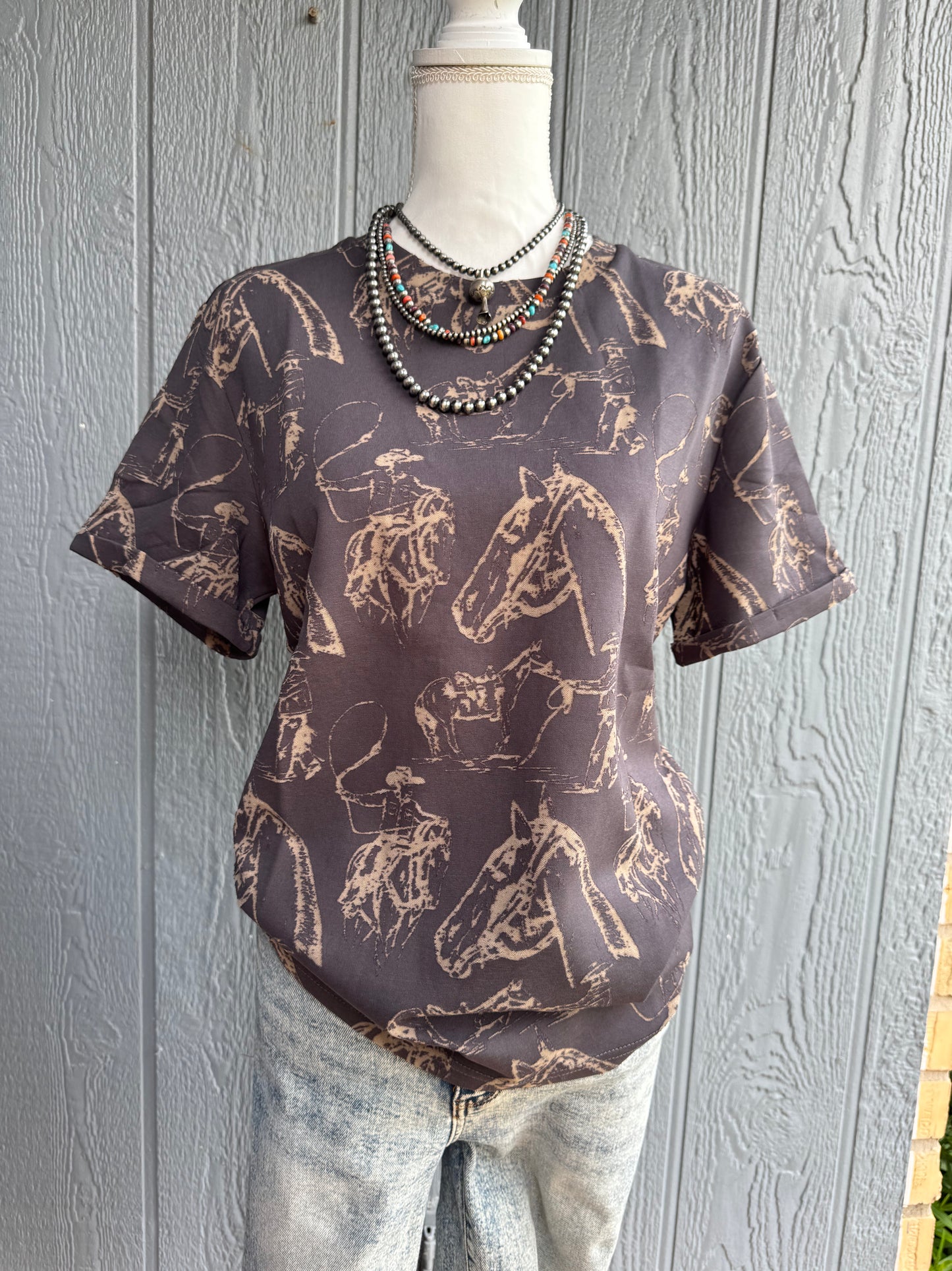 Cowboy doodle Top