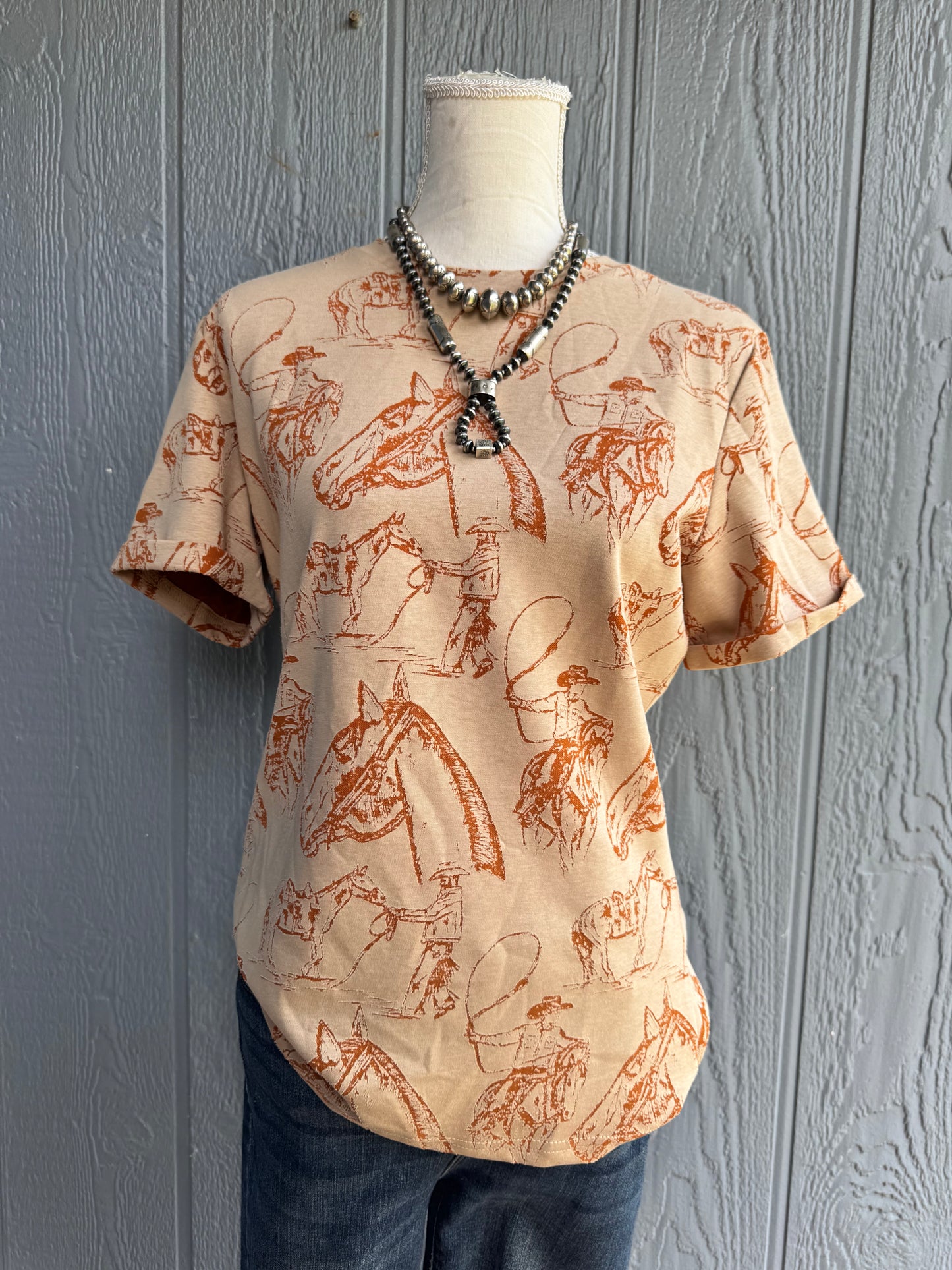 Cowboy doodle Top