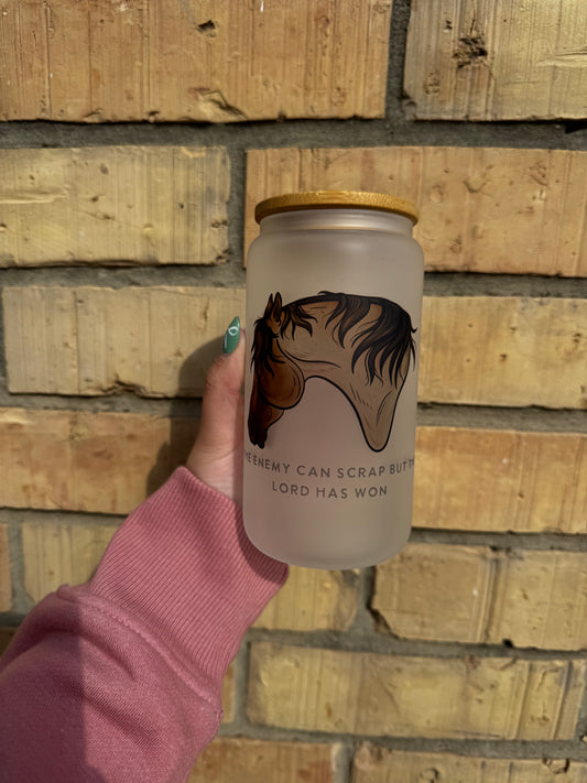 lord has won glass cup