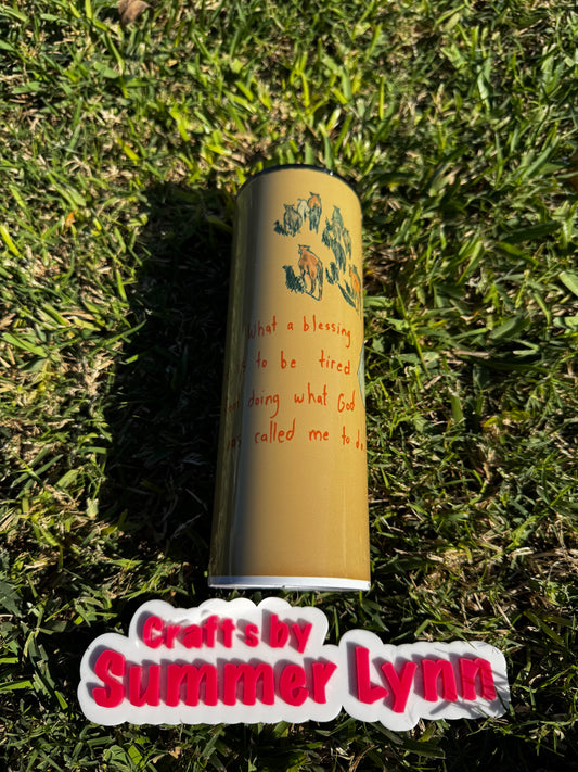 what a blessing 20oz tumbler