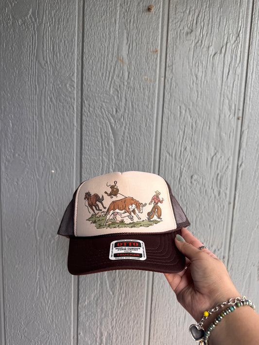 Me more cowboy than you trucker hat