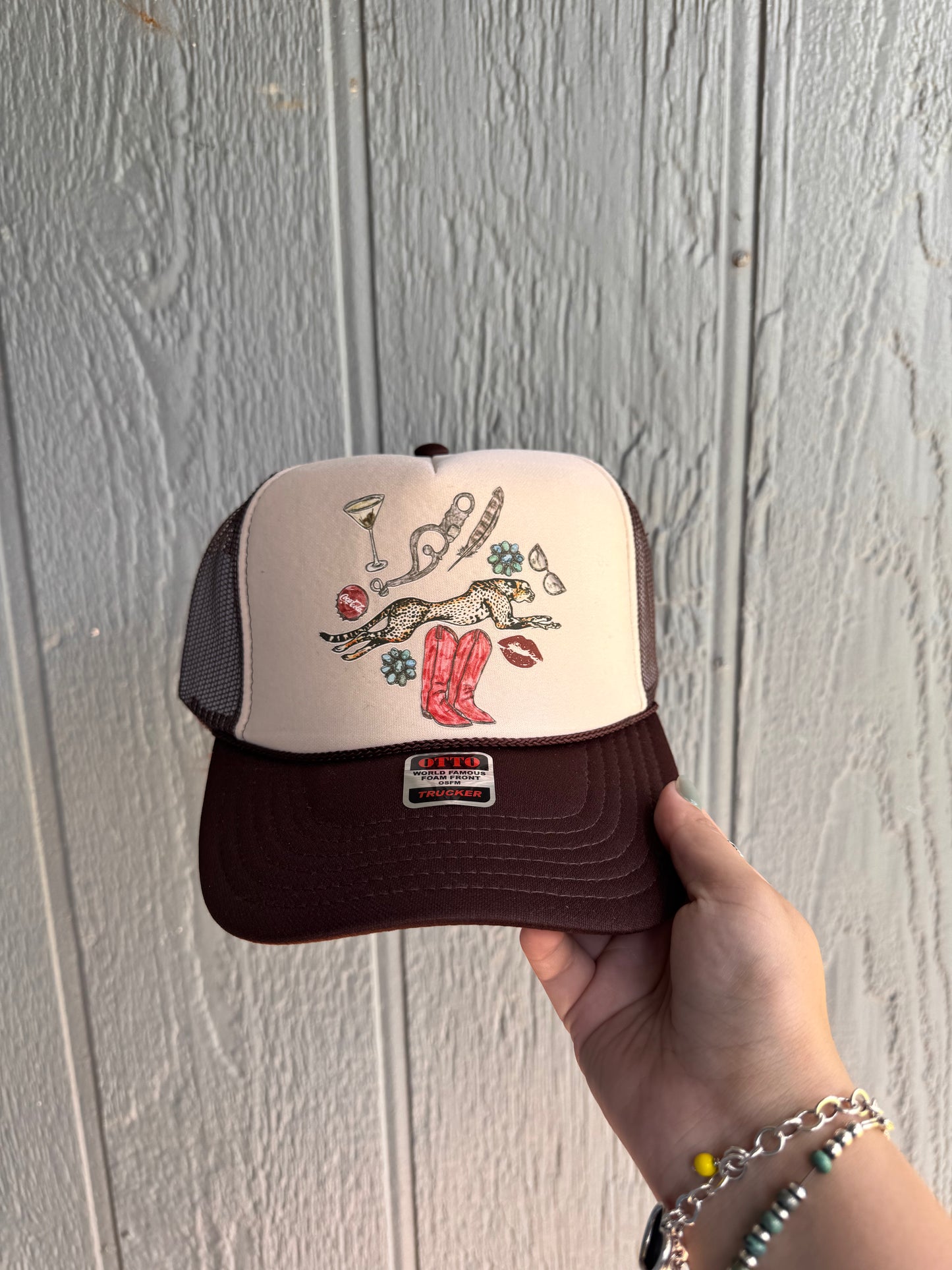 Edgy cowgirl Trucker hat
