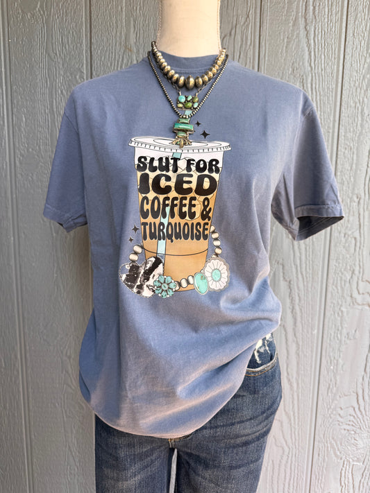 iced coffee and turquoise COMFORT COLORS