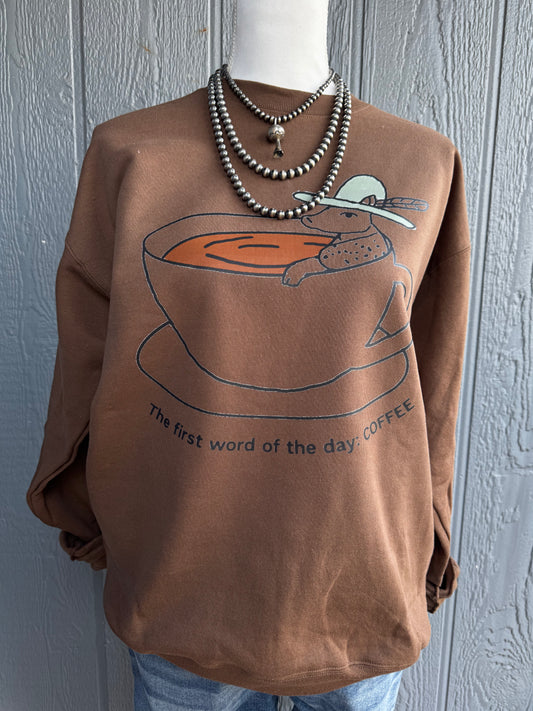 The first word of the day:coffee dillo Top