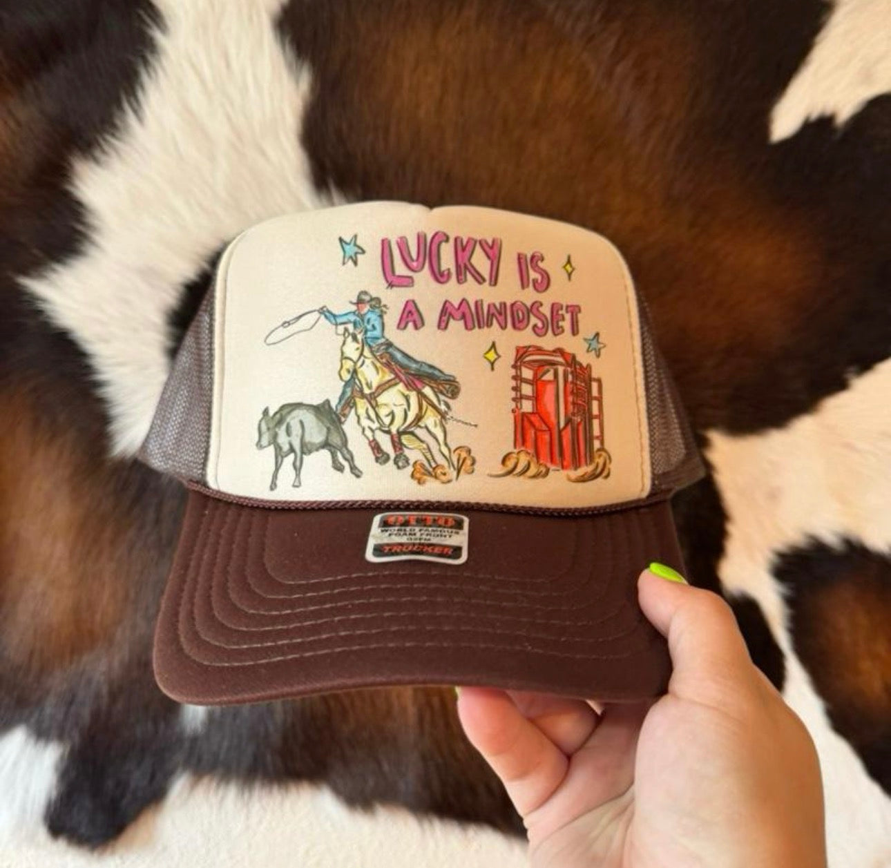 Lucky is a mindset TRUCKER HAT