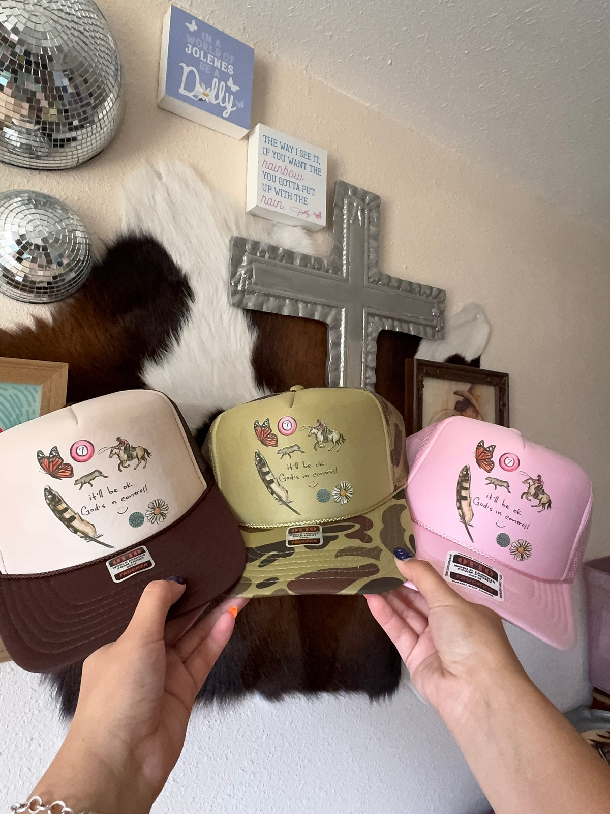 God's in control Trucker hat