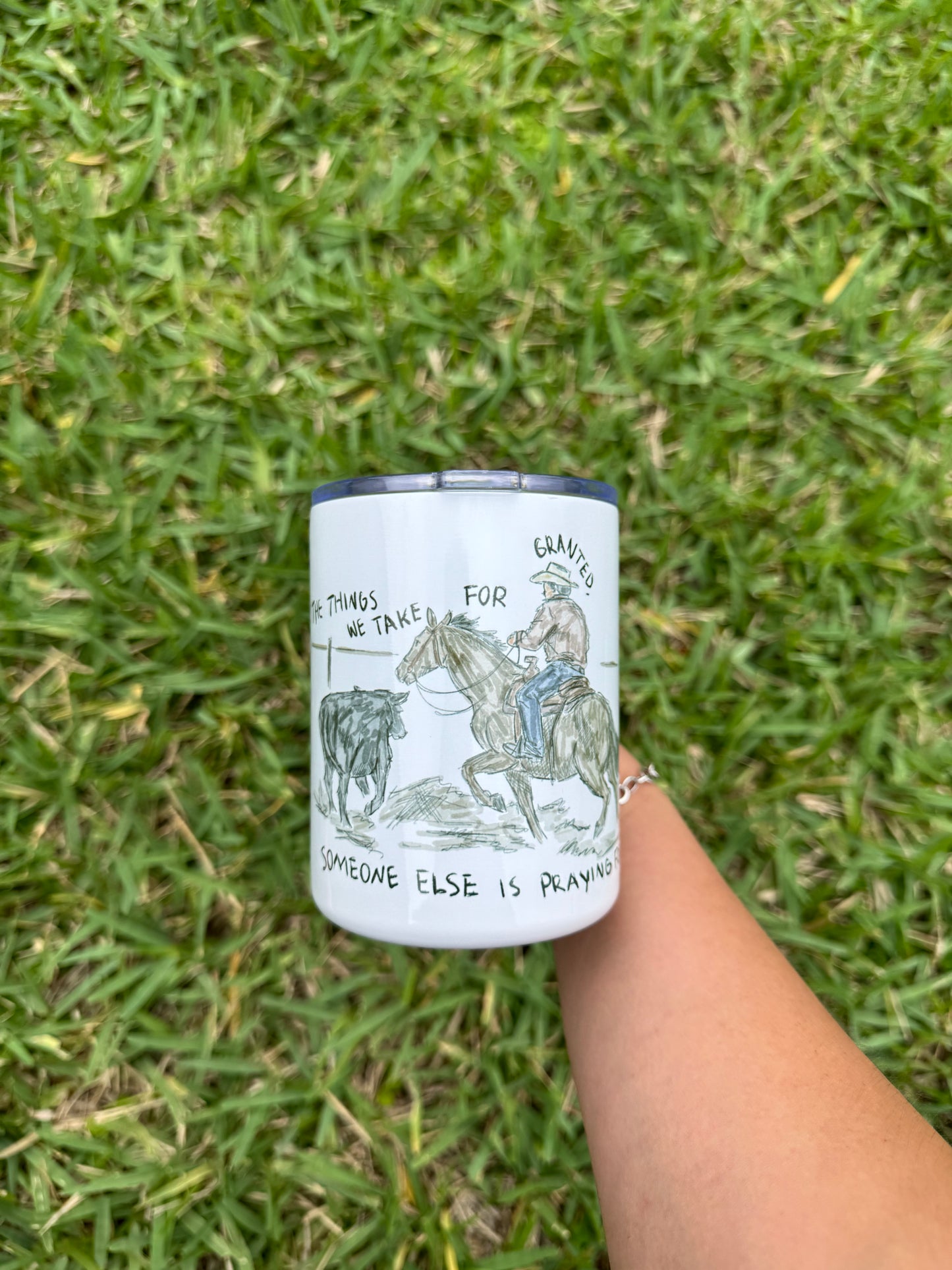 someone else is praying for drinking Cup