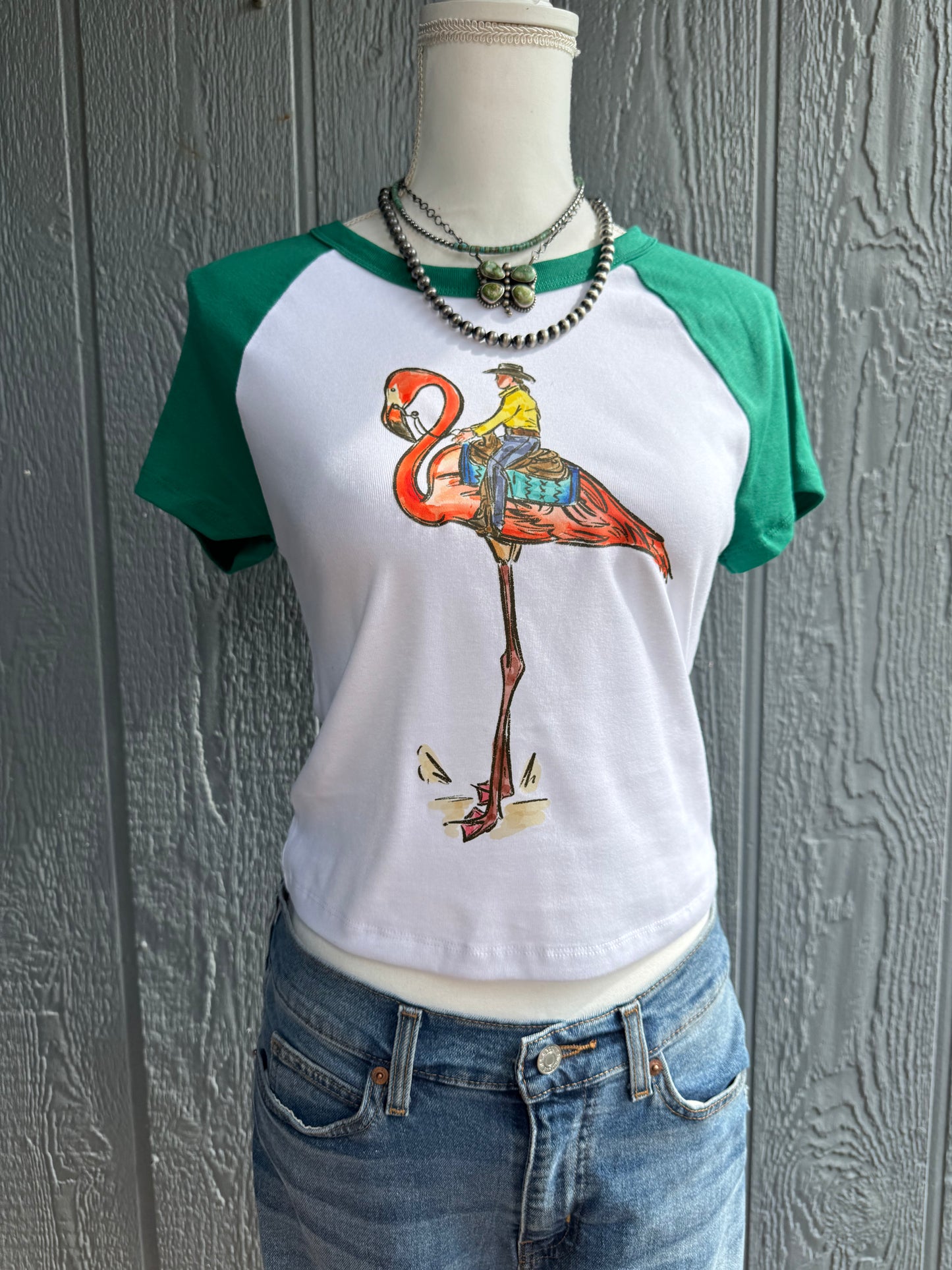 Pink saddleback Top