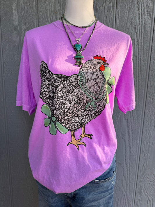 Turquoise hen CC Top