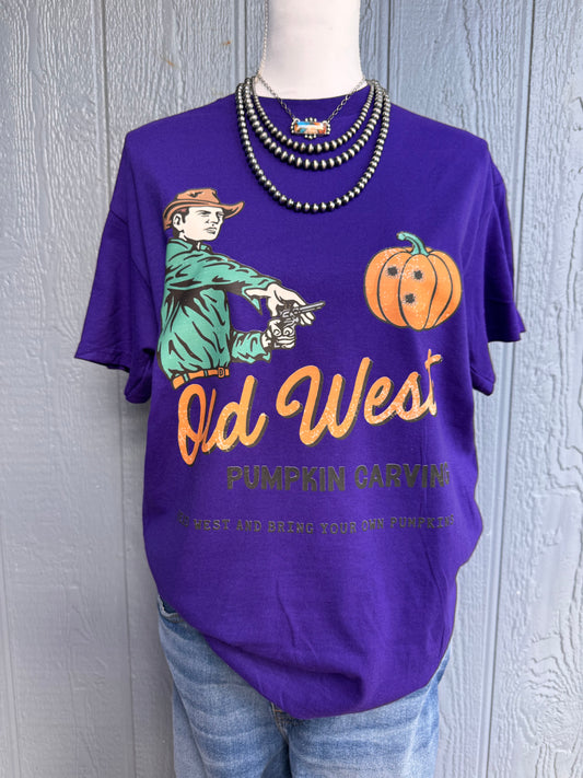 Old west pumpkin carving