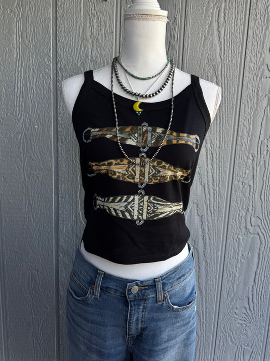 Trio safari cinch Top
