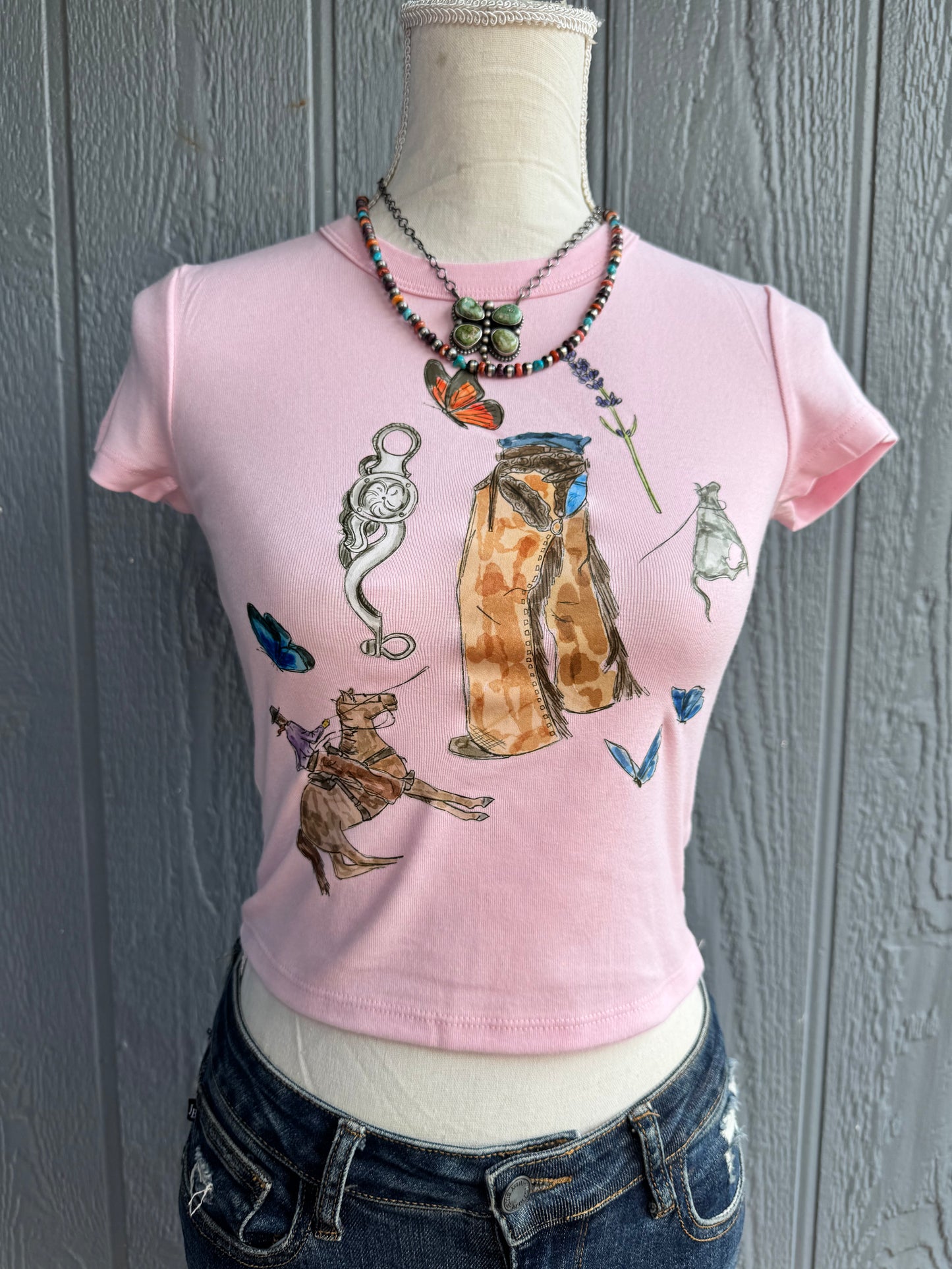 Blue ribbon dust Top