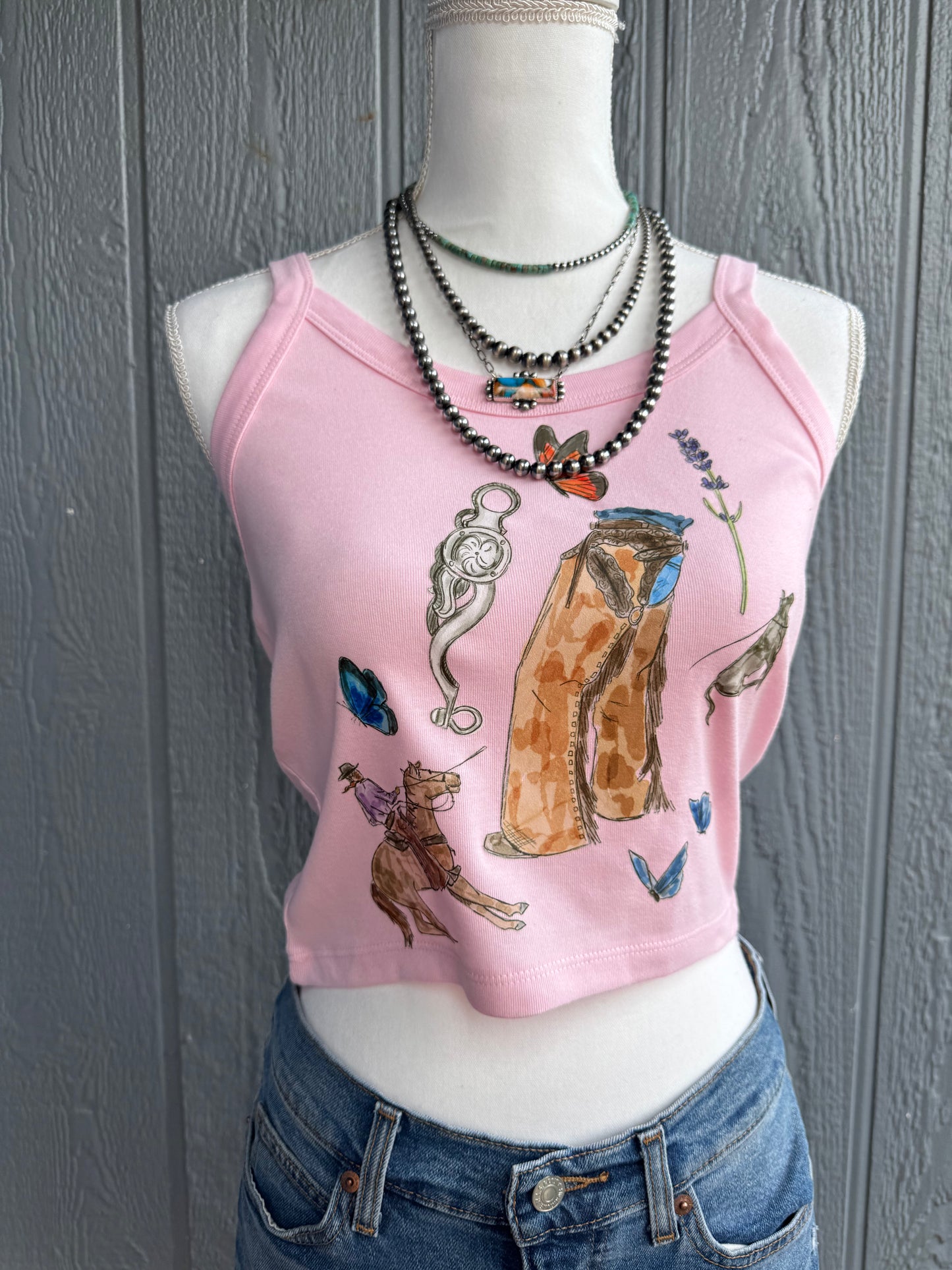 Blue ribbon dust Top