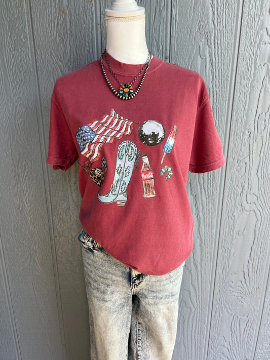 Patriotic girly CC Top
